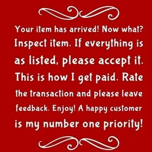 If You Are Happy With Your Item, Please Leave Feedback! ⭐️⭐️⭐️⭐️⭐️
